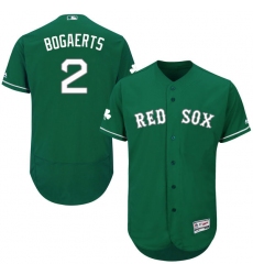 Men's Majestic Boston Red Sox #2 Xander Bogaerts Green Celtic Flexbase Authentic Collection MLB Jersey