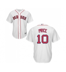 Men's Boston Red Sox #10 David Price Replica White Home Cool Base Baseball Jersey