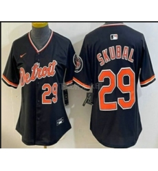 Women's Detroit Tigers #29 Tarik Skubal Black Stadium Jersey