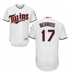 Men's Majestic Minnesota Twins #17 Jose Berrios White Home Flex Base Authentic Collection MLB Jersey