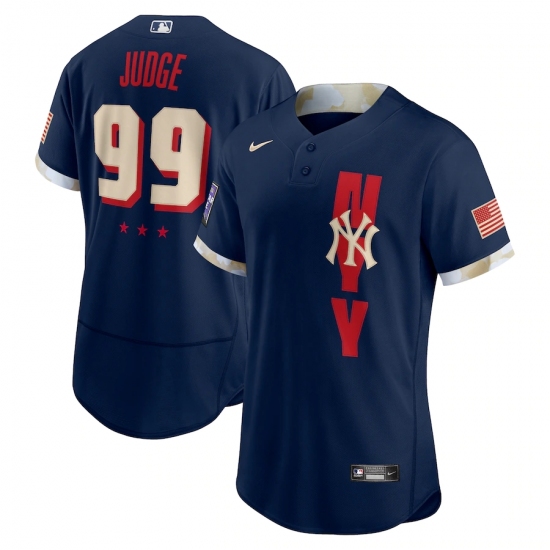 Men's New York Yankees #99 Aaron Judge Nike Navy 2021 MLB All-Star Game ...