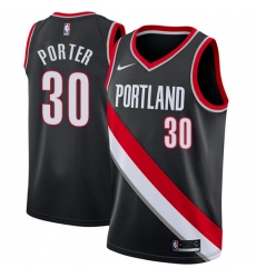 Women's Nike Portland Trail Blazers #30 Terry Porter Swingman Black Road NBA Jersey - Icon Edition