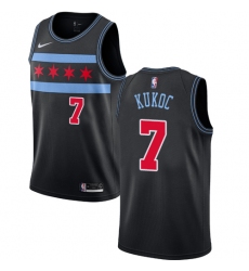 Women's Nike Chicago Bulls #7 Toni Kukoc Swingman Black NBA Jersey - City Edition