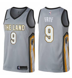 Men's Nike Cleveland Cavaliers #9 Channing Frye Swingman Gray NBA Jersey - City Edition