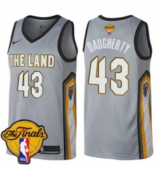 Men's Nike Cleveland Cavaliers #43 Brad Daugherty Swingman Gray 2018 NBA Finals Bound NBA Jersey - City Edition