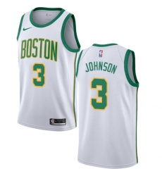 Men's Nike Boston Celtics #3 Dennis Johnson Swingman White NBA Jersey - City Edition