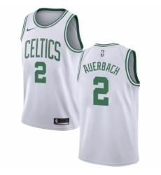 Men's Nike Boston Celtics #2 Red Auerbach Swingman White NBA Jersey - Association Edition