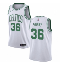 Youth Nike Boston Celtics #36 Marcus Smart Authentic White NBA Jersey - Association Edition
