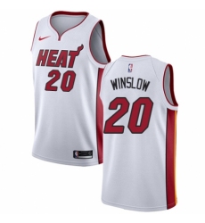 Men's Nike Miami Heat #20 Justise Winslow Swingman NBA Jersey - Association Edition