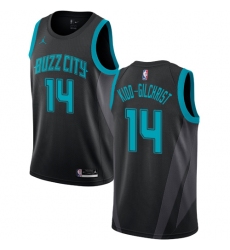 Men's Nike Jordan Charlotte Hornets #14 Michael Kidd-Gilchrist Authentic Black NBA Jersey - 2018 19 City Edition