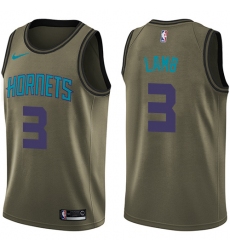 Men's Nike Charlotte Hornets #3 Jeremy Lamb Swingman Green Salute to Service NBA Jersey