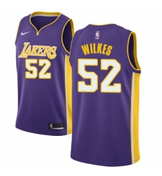 Women's Nike Los Angeles Lakers #52 Jamaal Wilkes Authentic Purple NBA Jersey - Icon Edition