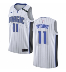 Men's Nike Orlando Magic #11 Bismack Biyombo Swingman NBA Jersey - Association Edition