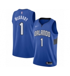Men's Orlando Magic #1 Tracy Mcgrady Authentic Blue Finished Basketball Jersey - Statement Edition