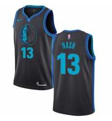 Men's Nike Dallas Mavericks #13 Steve Nash Swingman Charcoal NBA Jersey - City Edition