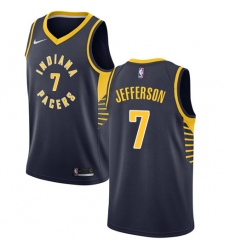 Men's Nike Indiana Pacers #7 Al Jefferson Swingman Navy Blue Road NBA Jersey - Icon Edition