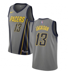 Women's Nike Indiana Pacers #13 Mark Jackson Swingman Gray NBA Jersey - City Edition