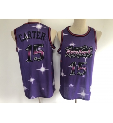Men's Toronto Raptors #15 Vince Carter Purple Hwc Starry Jersey