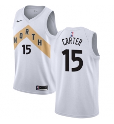 Women's Nike Toronto Raptors #15 Vince Carter Swingman White NBA Jersey - City Edition
