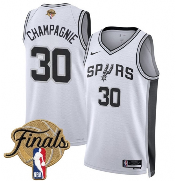Men's San Antonio Spurs #50 David Robinson White 2026 Finals Association Edition Stitched Basketball Jersey