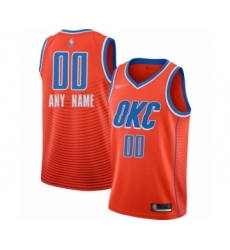 Youth Oklahoma City Thunder Customized Swingman Orange Finished Basketball Jersey - Statement Edition