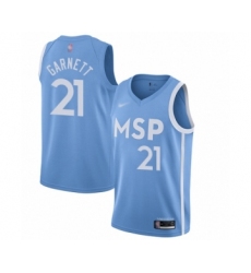 Women's Minnesota Timberwolves #21 Kevin Garnett Swingman Blue Basketball Jersey - 2019 20 City Edition