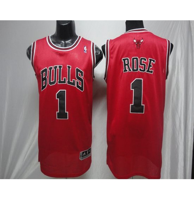 Revolution 30 Bulls #1 Derrick Rose Red Stitched NBA Jerseyey