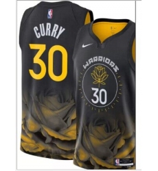 Men's Golden State Warriors #30 Stephen Curry Black 2022-23 Stitched Basketball Jerseys