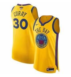 Women's Nike Golden State Warriors #30 Stephen Curry Swingman Gold 2018 NBA Finals Bound NBA Jersey - City Edition