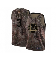 Youth Golden State Warriors #3 David West Swingman Camo Realtree Collection Basketball 2019 Basketball Finals Bound Jersey