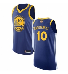 Men's Nike Golden State Warriors #10 Tim Hardaway Authentic Royal Blue Road 2018 NBA Finals Bound NBA Jersey - Icon Edition