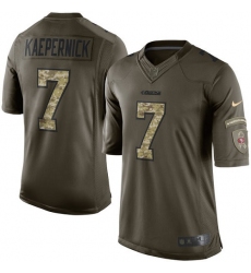 Youth Nike San Francisco 49ers #7 Colin Kaepernick Elite Green Salute to Service NFL Jersey