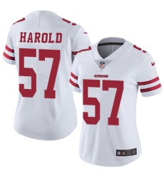 Women's Nike San Francisco 49ers #57 Eli Harold White Vapor Untouchable Limited Player NFL Jersey