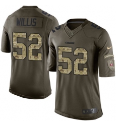 Men's Nike San Francisco 49ers #52 Patrick Willis Elite Green Salute to Service NFL Jersey