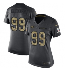 Women's Nike San Francisco 49ers #99 DeForest Buckner Limited Black 2016 Salute to Service NFL Jersey