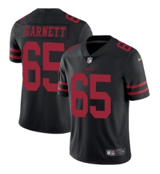 Men's Nike San Francisco 49ers #65 Joshua Garnett Black Alternate Vapor Untouchable Limited Player NFL Jersey