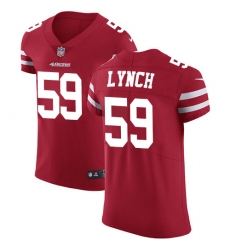 Men's Nike San Francisco 49ers #59 Aaron Lynch Red Team Color Vapor Untouchable Elite Player NFL Jersey