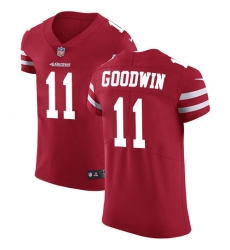 Men's Nike San Francisco 49ers #11 Marquise Goodwin Red Team Color Vapor Untouchable Elite Player NFL Jersey