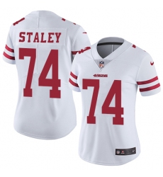 Women's Nike San Francisco 49ers #74 Joe Staley Elite White NFL Jersey