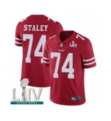 Youth San Francisco 49ers #74 Joe Staley Red Team Color Vapor Untouchable Limited Player Super Bowl LIV Bound Football Jersey