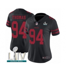 Women's San Francisco 49ers #94 Solomon Thomas Black Vapor Untouchable Limited Player Super Bowl LIV Bound Football Jersey
