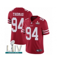 Youth San Francisco 49ers #94 Solomon Thomas Red Team Color Vapor Untouchable Limited Player Super Bowl LIV Bound Football Jersey