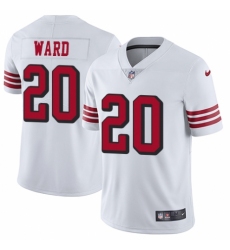 Men's Nike San Francisco 49ers #20 Jimmie Ward Limited White Rush Vapor Untouchable NFL Jersey