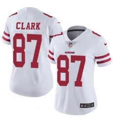 Women's Nike San Francisco 49ers #87 Dwight Clark White Vapor Untouchable Limited Player NFL Jersey