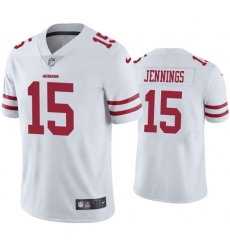 Mens San Francisco 49ers #15 Jauan Jennings Nike White Vapor Limited Player Jersey