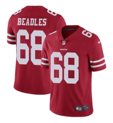 Youth Nike San Francisco 49ers #68 Zane Beadles Elite Red Team Color NFL Jersey
