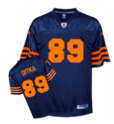 Reebok Chicago Bears #89 Mike Ditka Blue/Orange 1940s Replica Throwback NFL Jersey