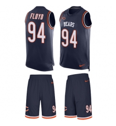 Men's Nike Chicago Bears #94 Leonard Floyd Limited Navy Blue Tank Top Suit NFL Jersey