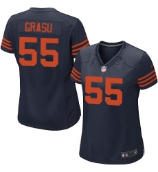 Women's Nike Chicago Bears #55 Hroniss Grasu Game Navy Blue Alternate NFL Jersey