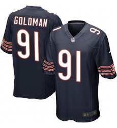 Men's Nike Chicago Bears #91 Eddie Goldman Game Navy Blue Team Color NFL Jersey